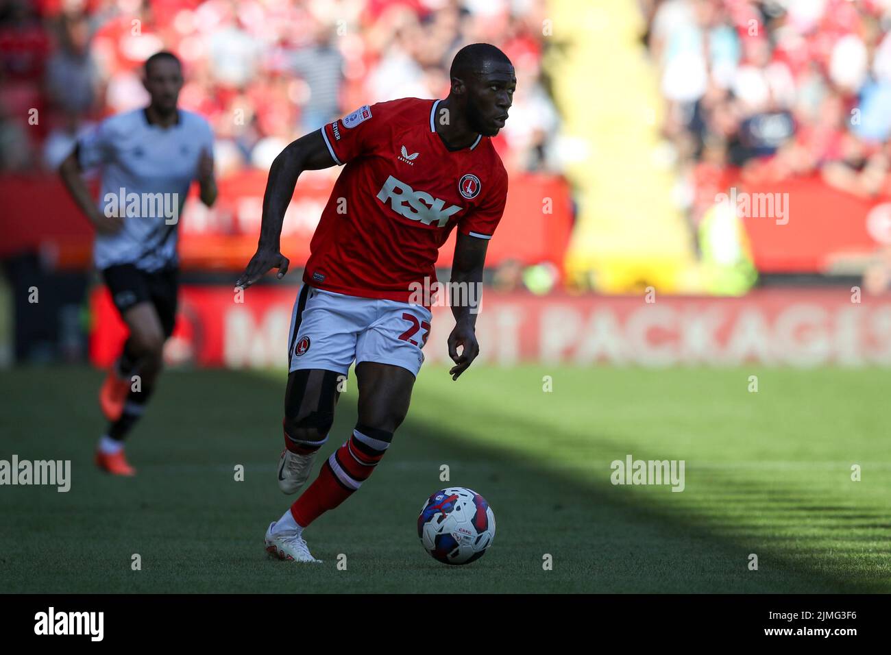 Corey Blackett-Taylor de Charlton Athletic à l'occasion du match de la Sky Bet League 1 entre Charlton Athletic et Derby County à la Valley, Londres, le samedi 6th août 2022. (Credit: Tom West | MI News) Credit: MI News & Sport /Alay Live News Banque D'Images