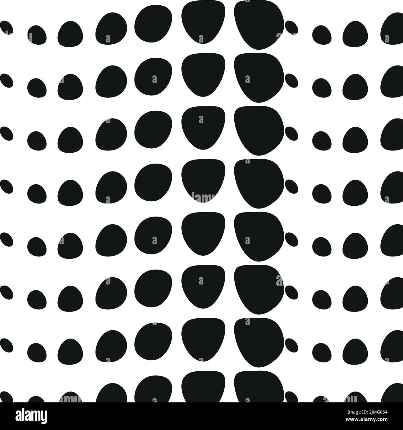 Illustration de points abstraits noirs déformés sur fond blanc Illustration de Vecteur