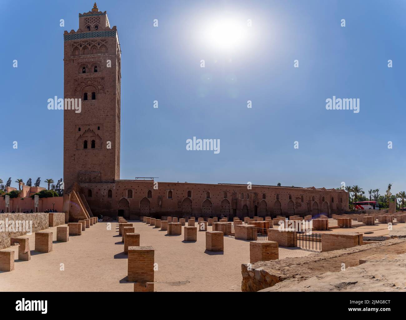 Mosquée Kutubiyya dans le quartier médina de Marrakech, Maroc, Afrique Banque D'Images