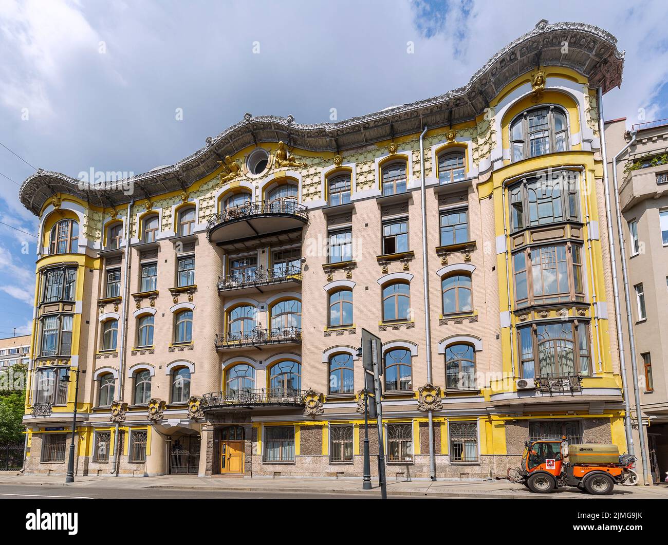 Une vieille maison à Moscou, un monument architectural Banque D'Images