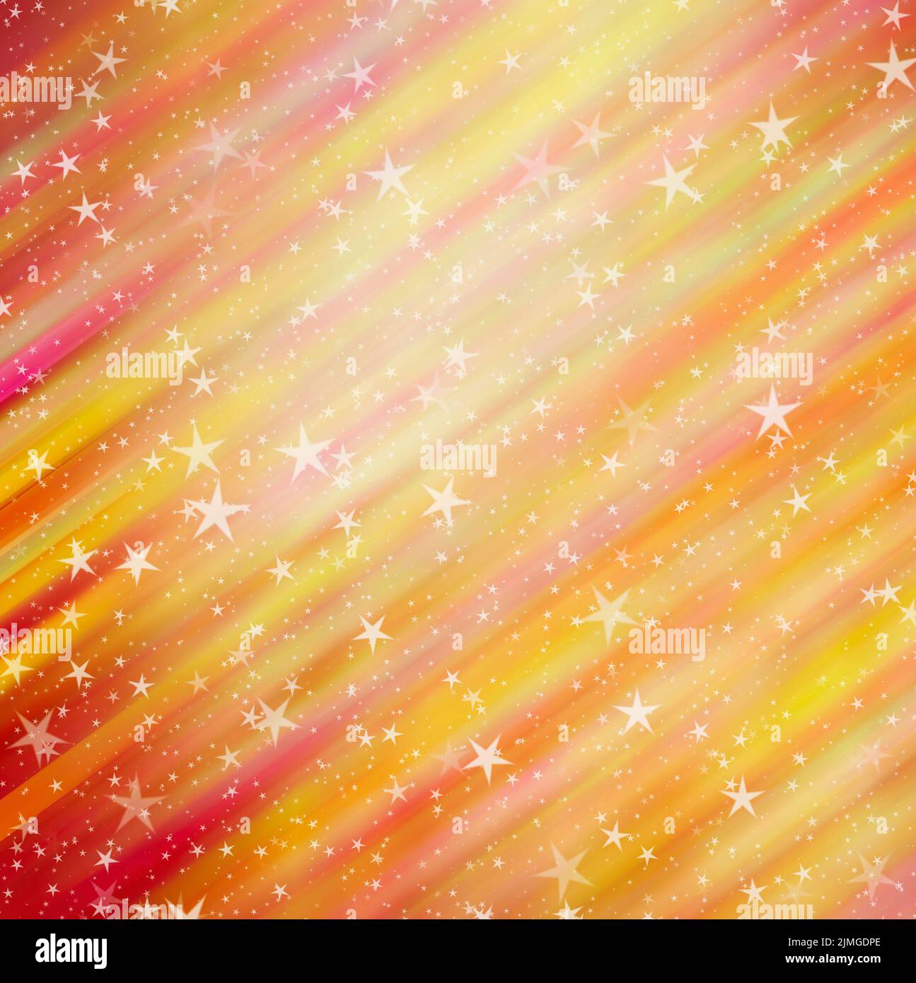 De nombreuses étoiles peintes sur des arrière-plans colorés et lumineux Banque D'Images