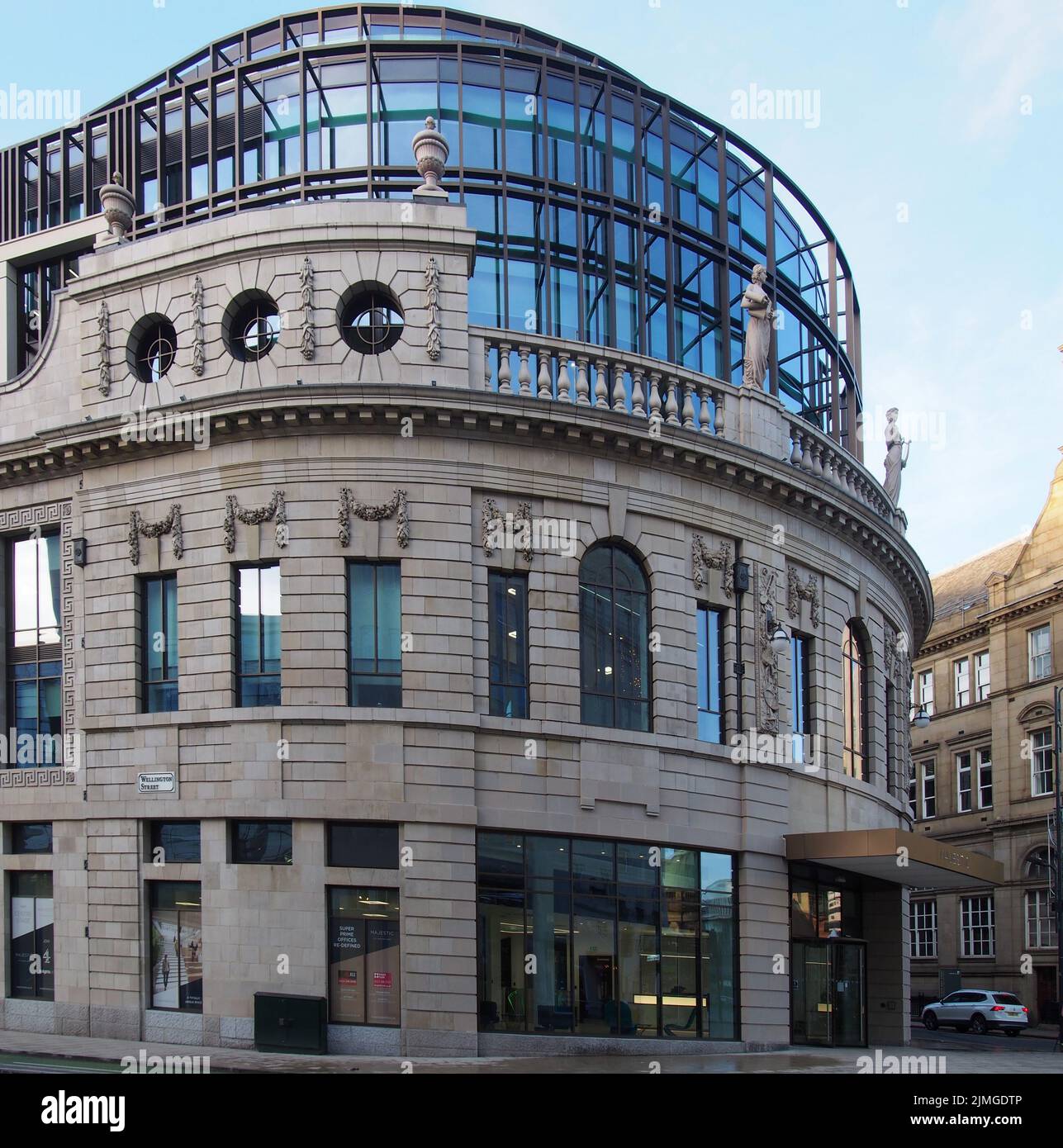 Le bâtiment Majestyk de City Square Leeds est aujourd'hui le quartier général nord de Channel 4 Banque D'Images