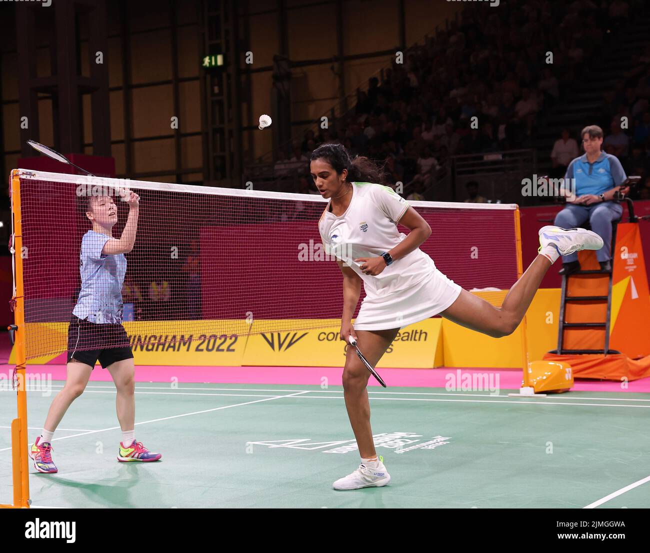 NEC Birmingham, Birmingham, Royaume-Uni. 6th août 2022. Birmingham, Royaume-Uni. Badminton:.PV Sindhu (IND) vs JW Goh (MAS). PV Sindhu a gagné les femmes célibataires QF. (Credit image: © Seshadri Sukumar/ZUMA Press Wire) Banque D'Images