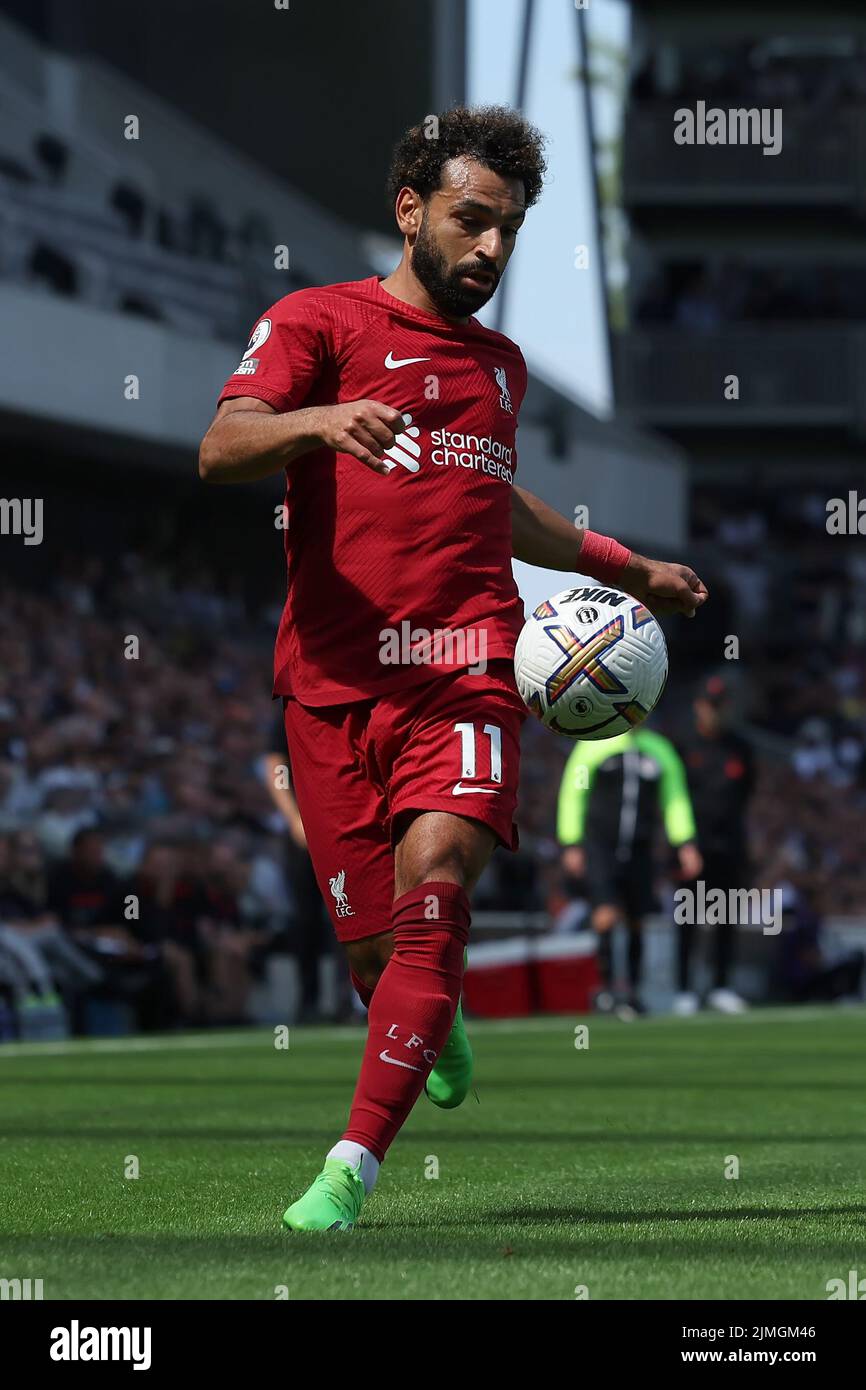 Craven Cottage, Fulham, Londres, Royaume-Uni. 6th août 2022. Premier League football, Fulham contre Liverpool: Mohamed Salah de Liverpool crédit: Action plus Sports/Alay Live News Banque D'Images