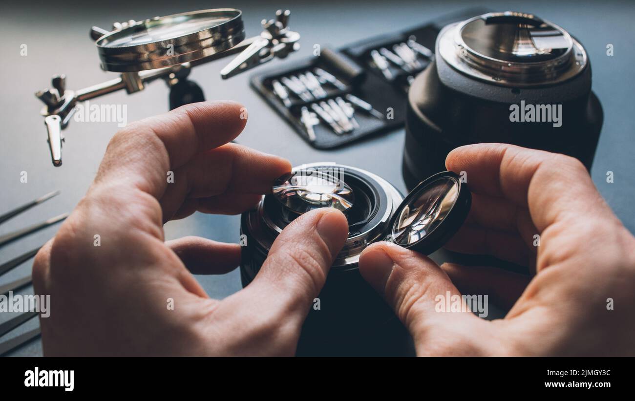 périphériques numériques objectif de l'appareil photo remplacement Banque D'Images