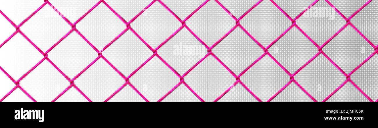 Filet de fil rose, motif en maille d'acier métallique. Clôture isolée, barrière de sécurité, texture de construction de grille avec maillons de chaîne. Sans couture au mur ou à la bordure, en nettin Illustration de Vecteur Filet de fil rose, motif en maille d'acier métallique. Clôture isolée, barrière de sécurité, texture de construction de grille avec maillons de chaîne. Sans couture au mur ou à la bordure, en nettin Illustration de Vecteur
