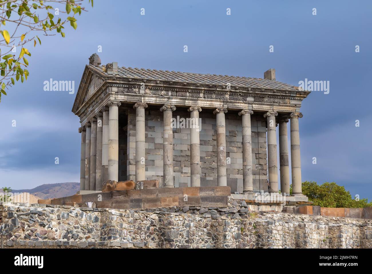 Temple de Garni est le seul bâtiment gréco-romain à colonnades en Arménie Banque D'Images