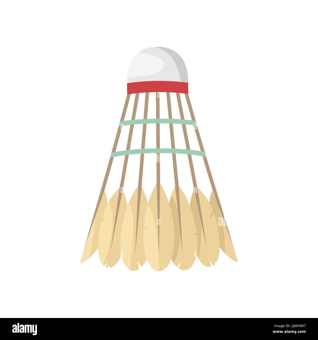 Illustration vectorielle d'un shuttlecock de badminton. Équipements sportifs. Illustration de Vecteur