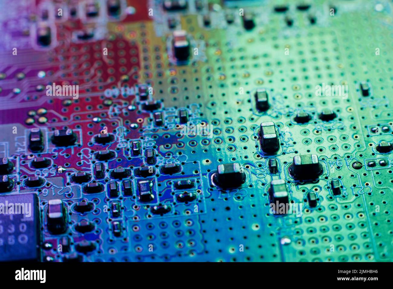 circuits de la carte mère electronics science Banque D'Images