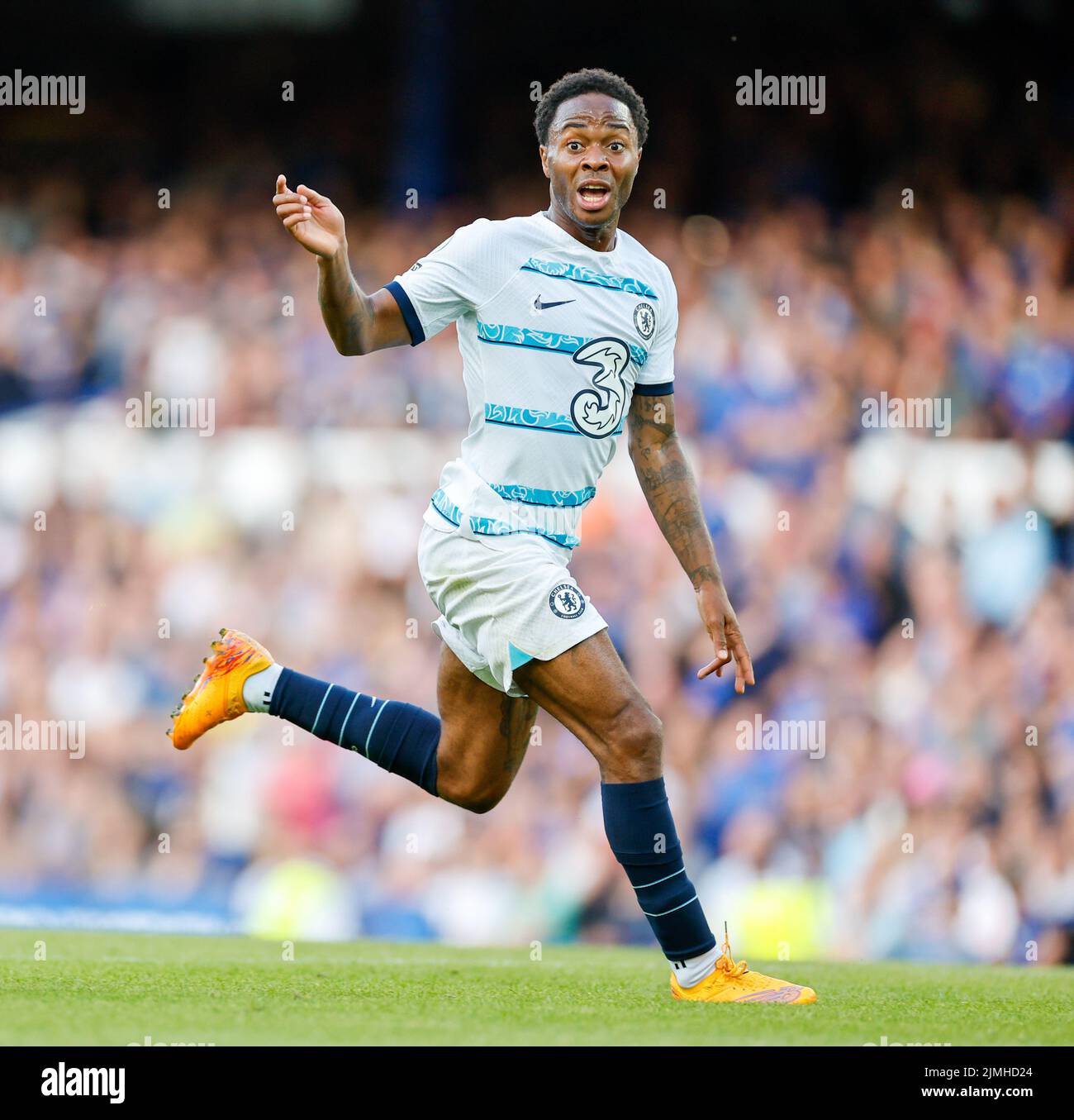 Goodison Park, Liverpool, Royaume-Uni. 6th août 2022. Premier League football, Everton contre Chelsea: Raheem Sterling de Chelsea crédit: Action plus Sports/Alay Live News Banque D'Images