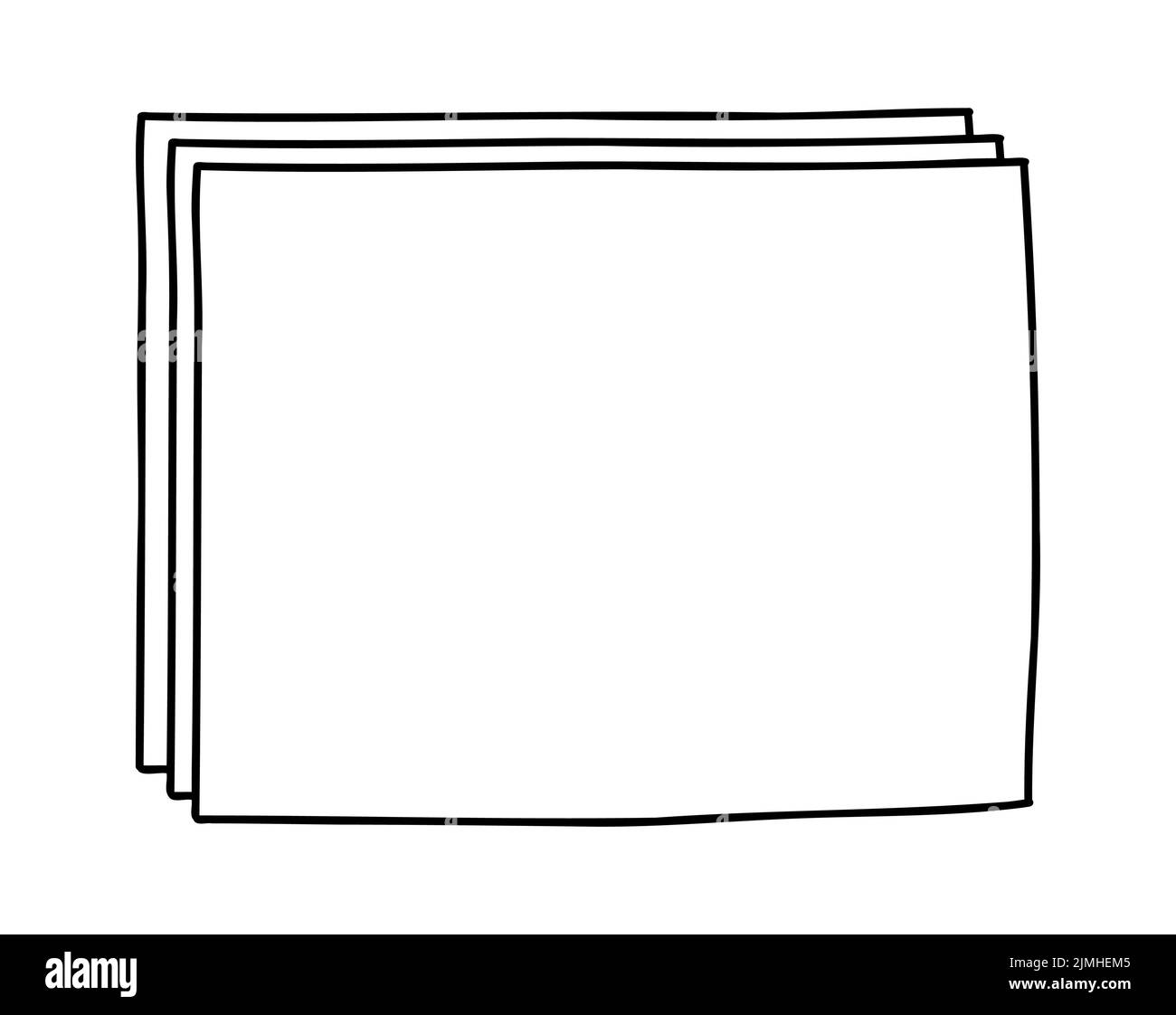 Icônes de la liste à puces du journal. Étiquettes et bordures dessinées à la main pour les produits laitiers Illustration de Vecteur