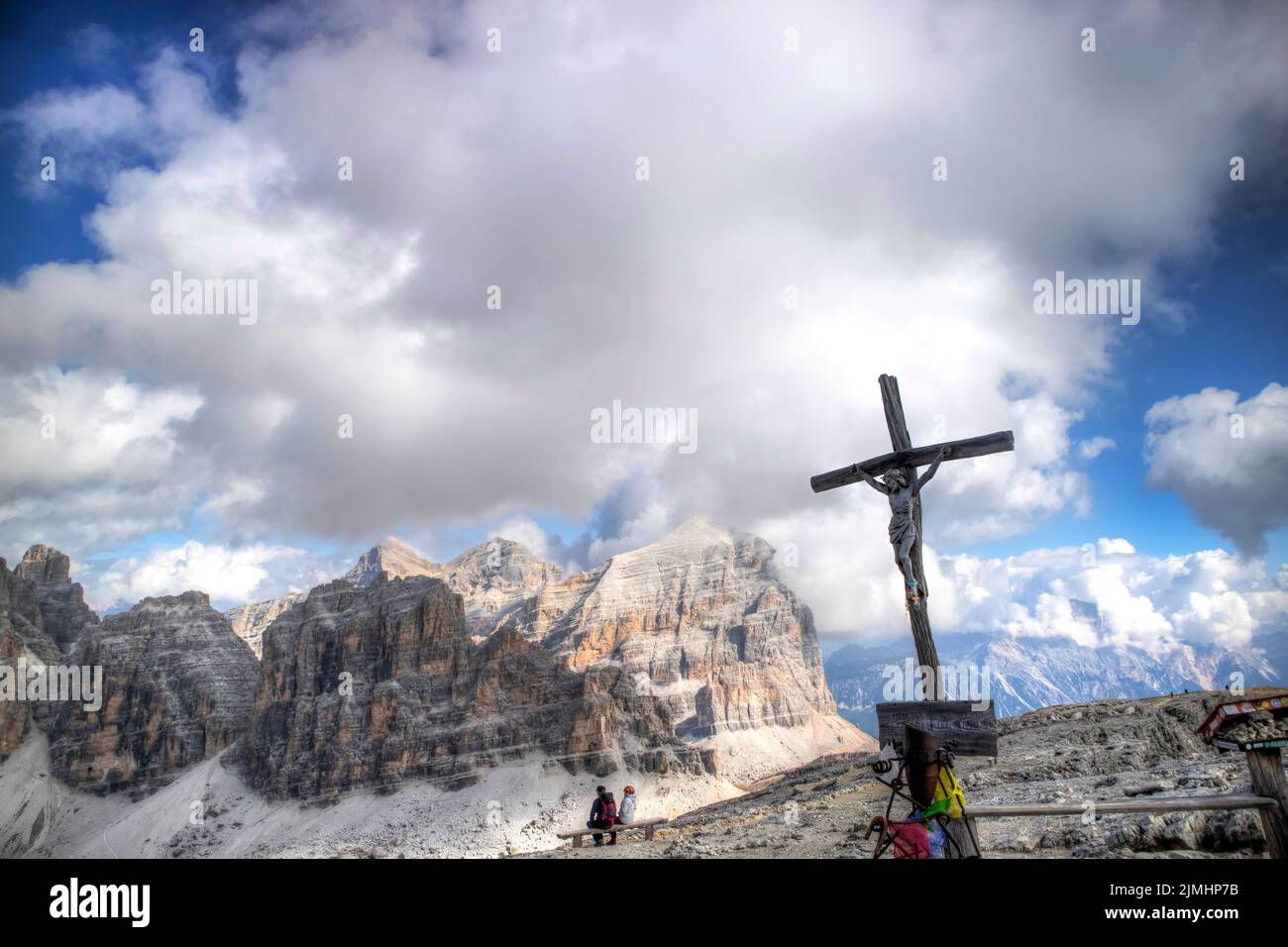 Dolomites le groupe de montagne de la Tofane Italie Banque D'Images