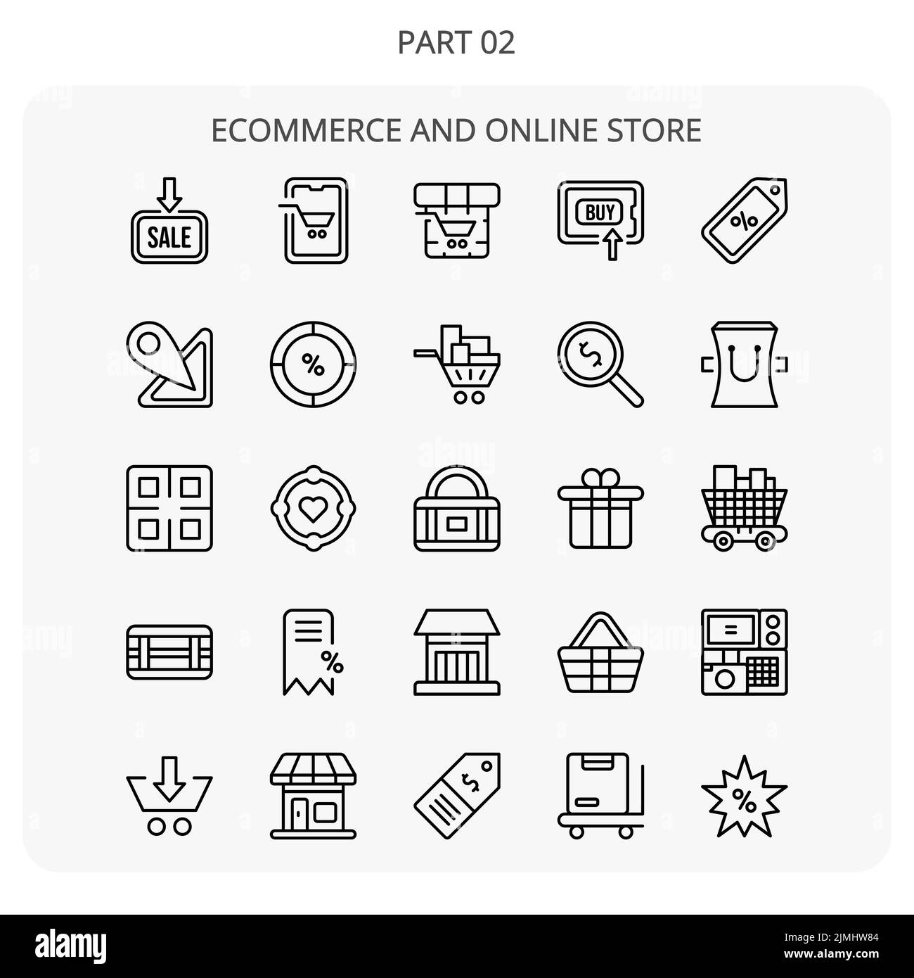 Illustration vectorielle des icônes de shopping et de remise Illustration de Vecteur