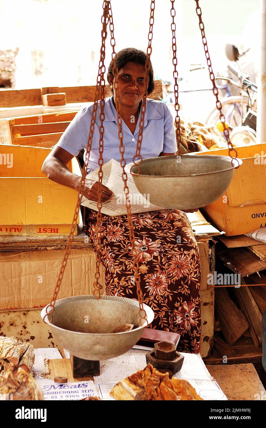 Sri Lanka, Negombo, style de vie, personnes, marché, Petite entreprise, Asie, voyage, photo Kazimierz Jurewicz Banque D'Images