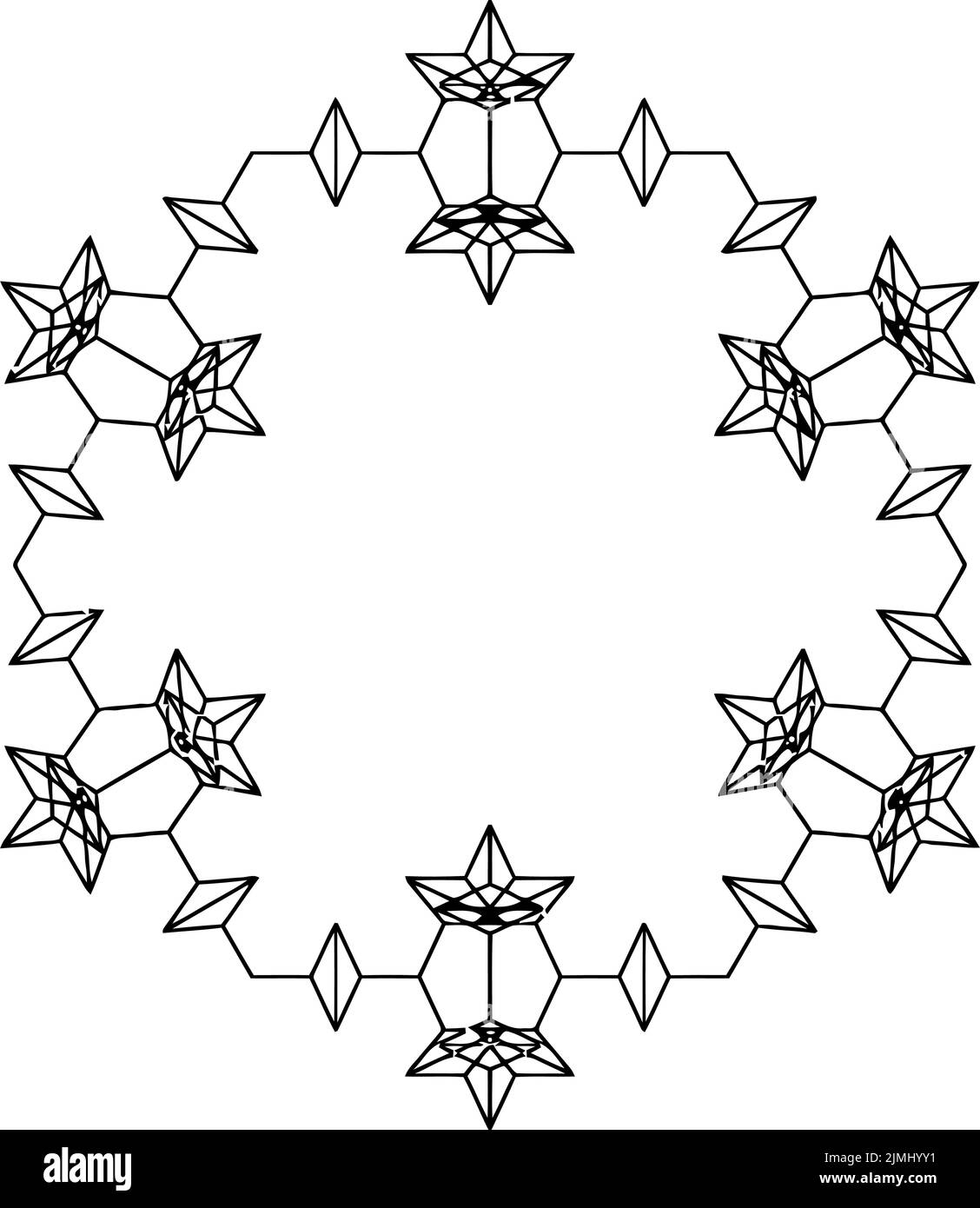 Décoration géométrique noir et blanc Illustration de Vecteur