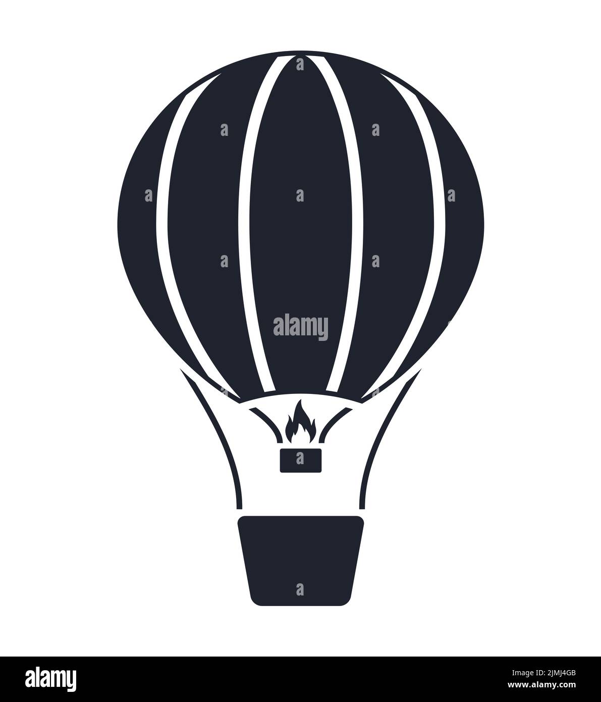 Icône ballon volant à air chaud Illustration de Vecteur
