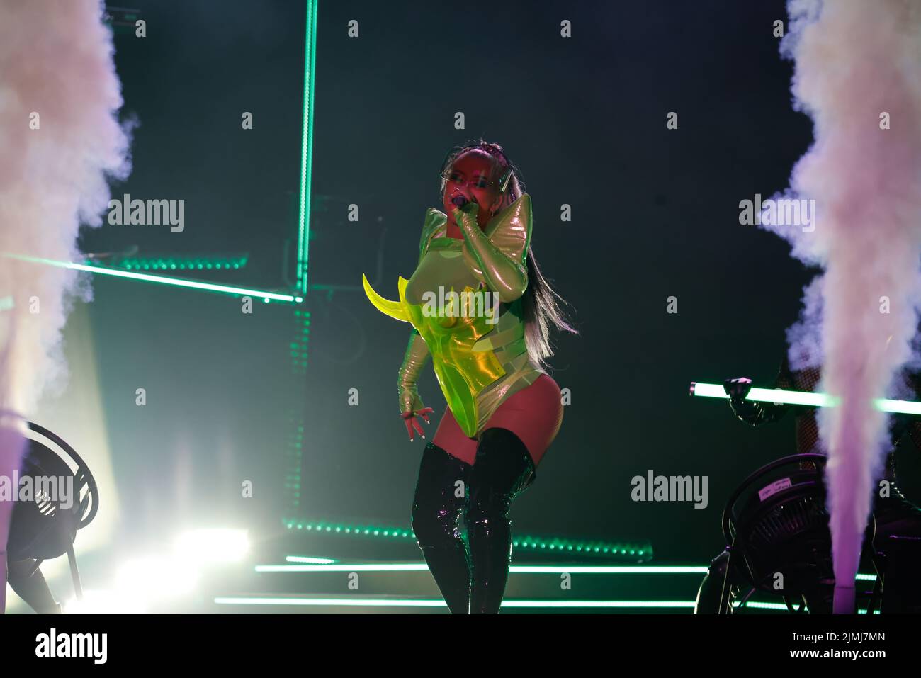 Ville de Brighton et Hove, Christina Aguilera se présentant à Brighton Pride 2022, nous sommes Fabuloso. 6th août 2022 crédit : David Smith/Alay Live News Banque D'Images