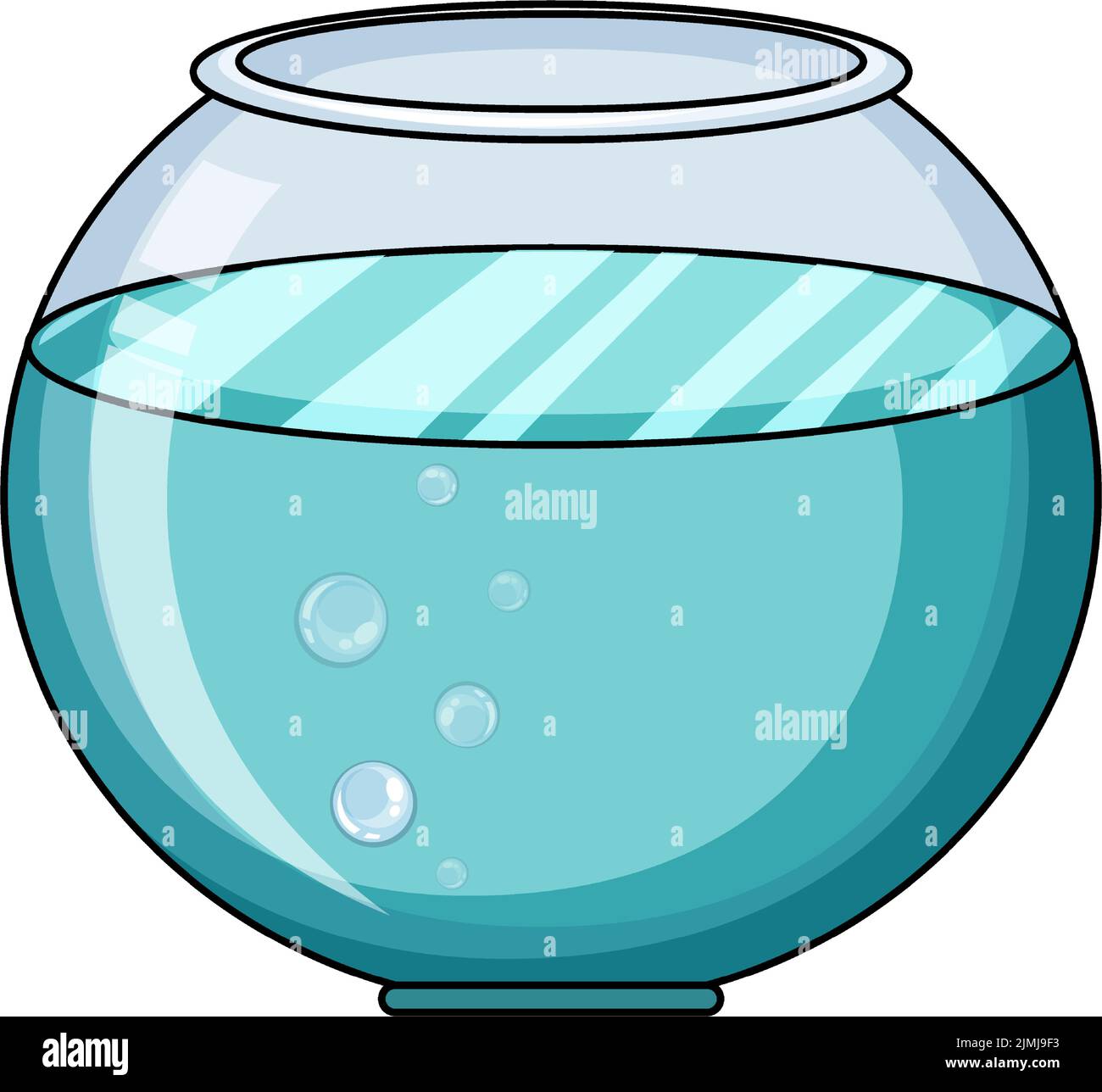 Vider l'eau dans l'illustration du réservoir à poisson rond Illustration de Vecteur