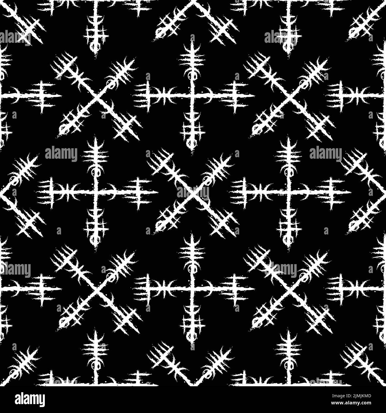 Motif vegvisir blanc viking sans couture Illustration de Vecteur