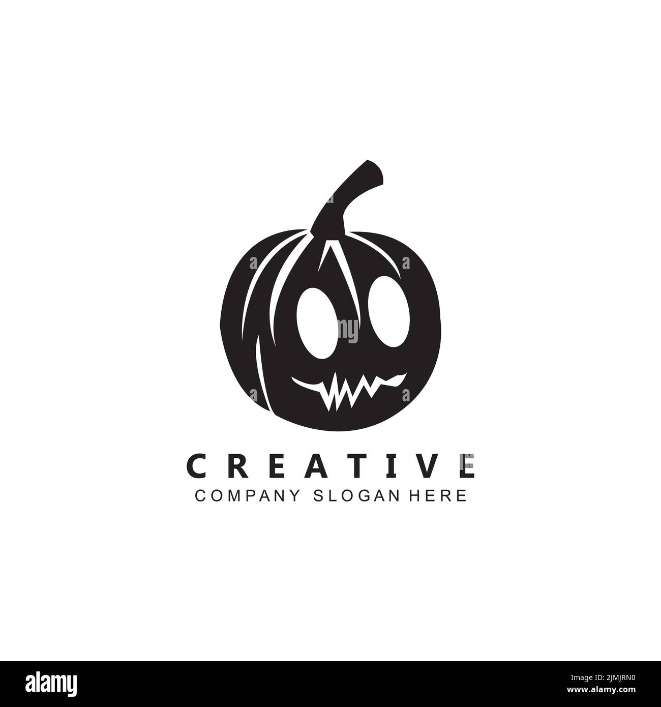 symbole vectoriel du logo de la citrouille d'halloween Illustration de Vecteur