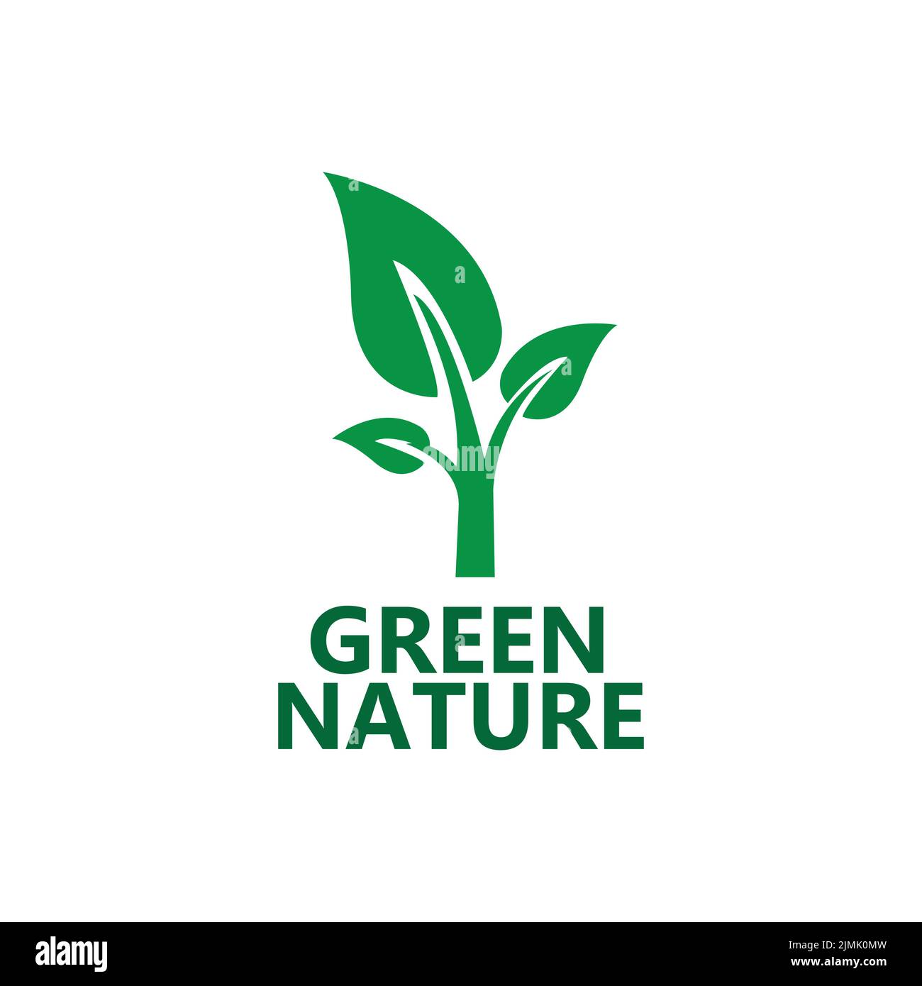 symbole vectoriel du logo de la plante à feuilles vertes de qualité supérieure Illustration de Vecteur