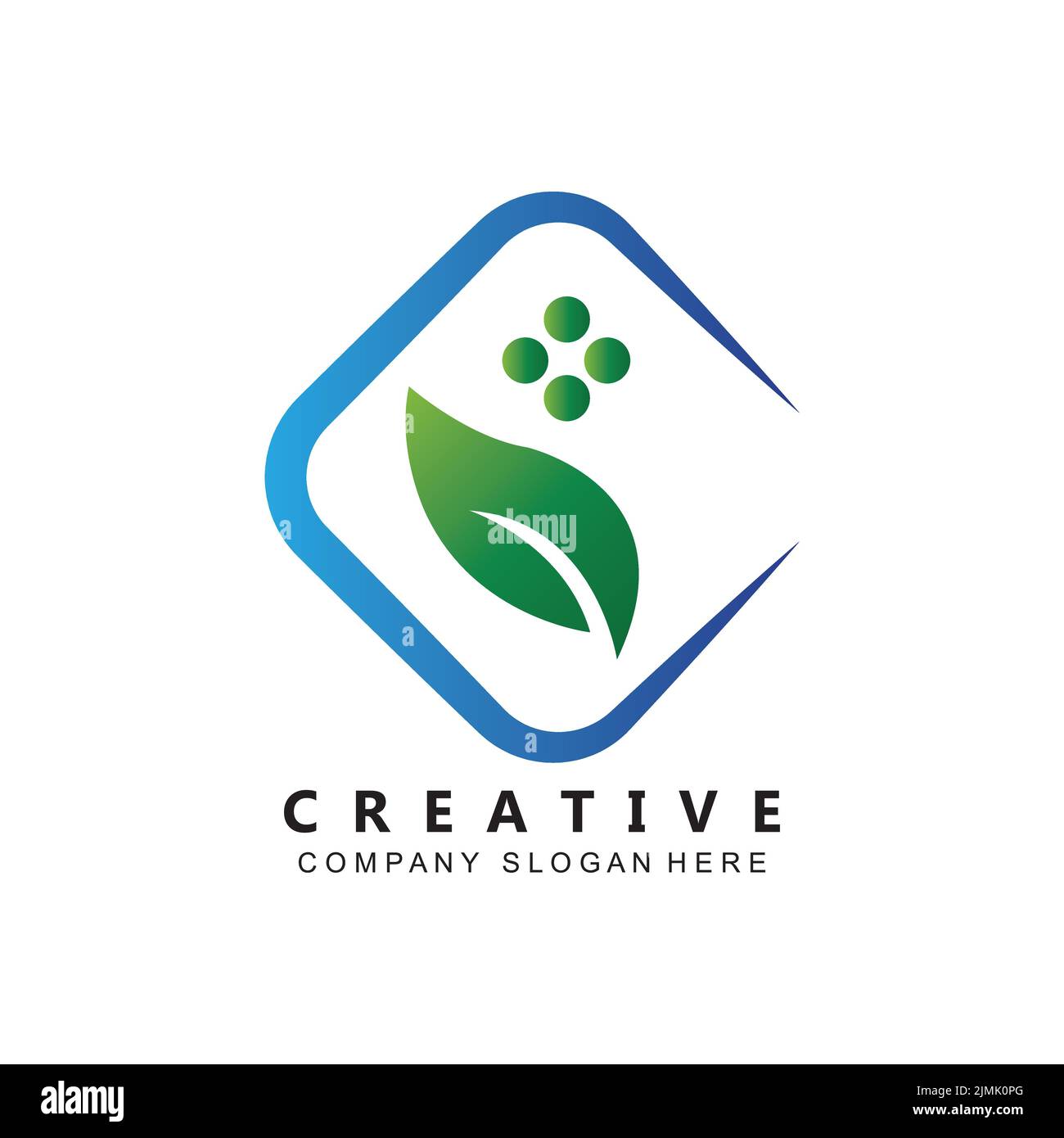 symbole vectoriel du logo de la plante à feuilles vertes de qualité supérieure Illustration de Vecteur