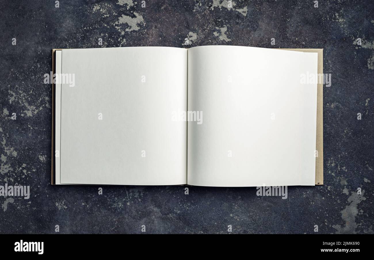 Brochure ouvert vide Banque D'Images