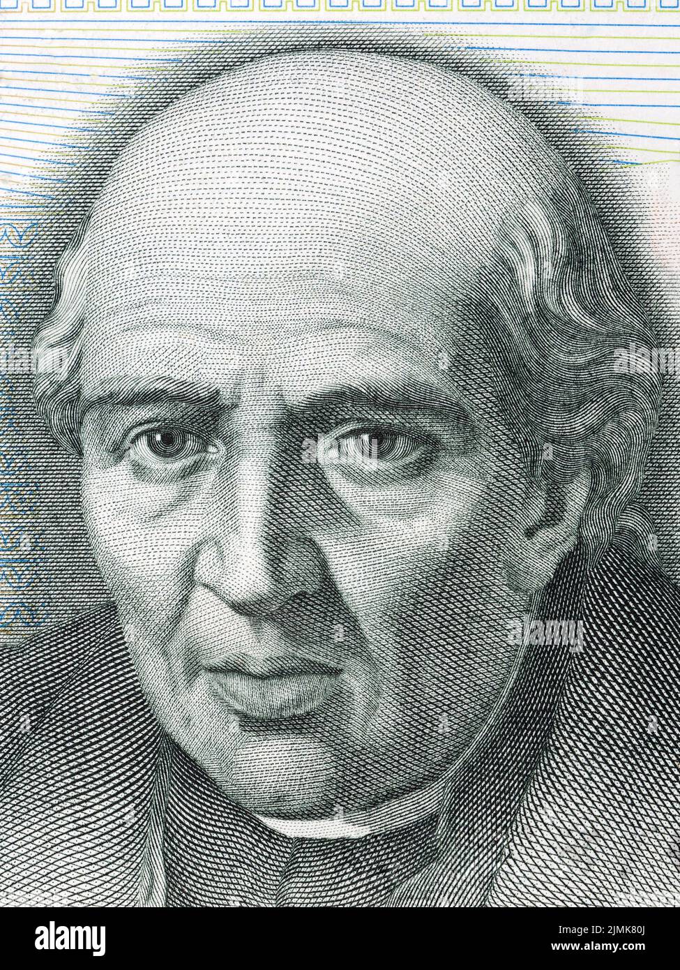 Miguel Hidalgo y Costilla portrait de l'argent mexicain - pesos Banque D'Images