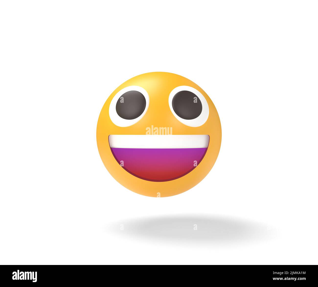 3D illustration Happy emoji isolé sur fond blanc Banque D'Images