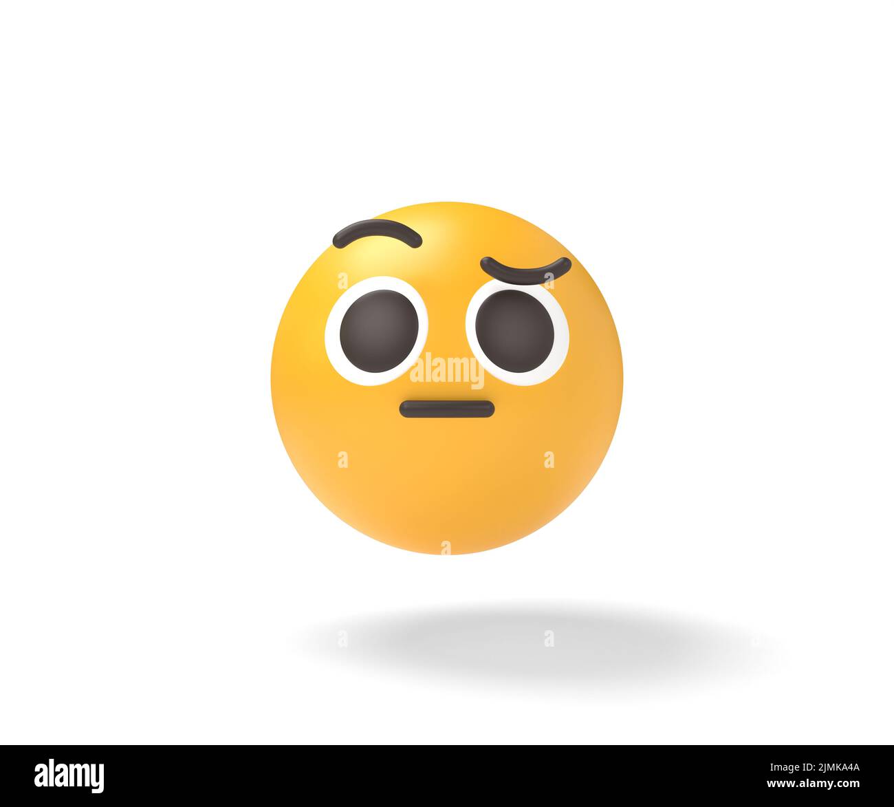 Émoticône de désapprobation. Illustration emoji 3D. Banque D'Images
