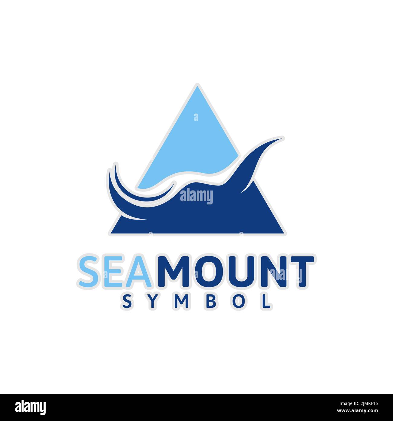 Seamount simple Sea Mountain Symbol logo inspiration Illustration de Vecteur