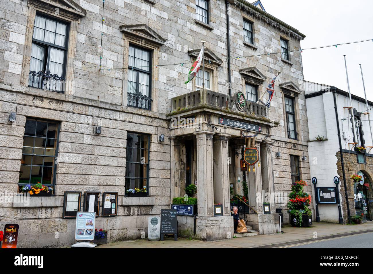 Beaumaris, Royaume-Uni- 8 juillet 2022: L'Hôtel Bulkeley à Beaumaris sur l'isalnd d'Anglesey pays de Galles Banque D'Images
