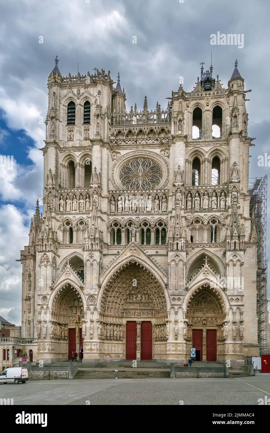 Cathédrale d'Amiens, France Banque D'Images