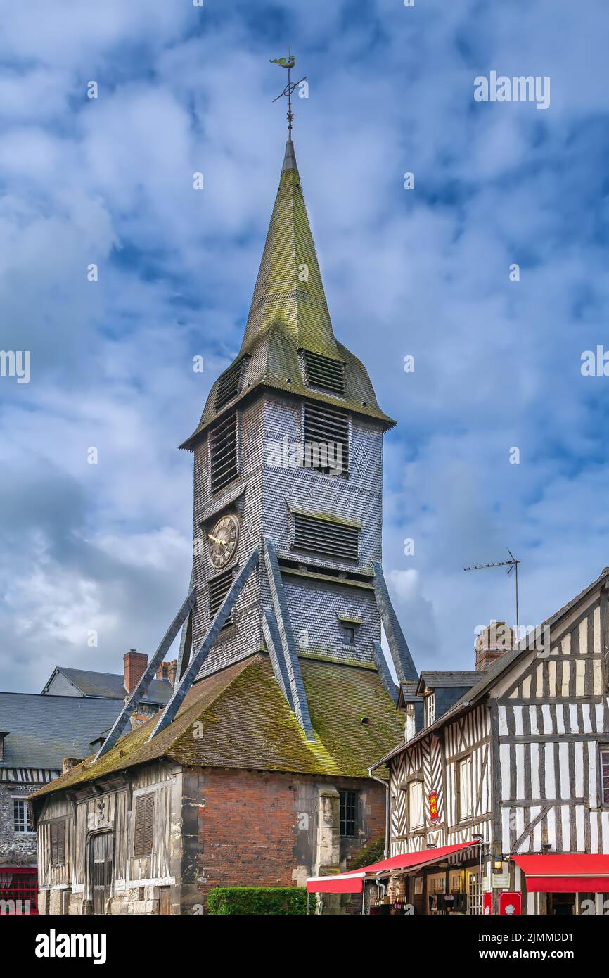 Clocher, Honfleur, Frence Banque D'Images