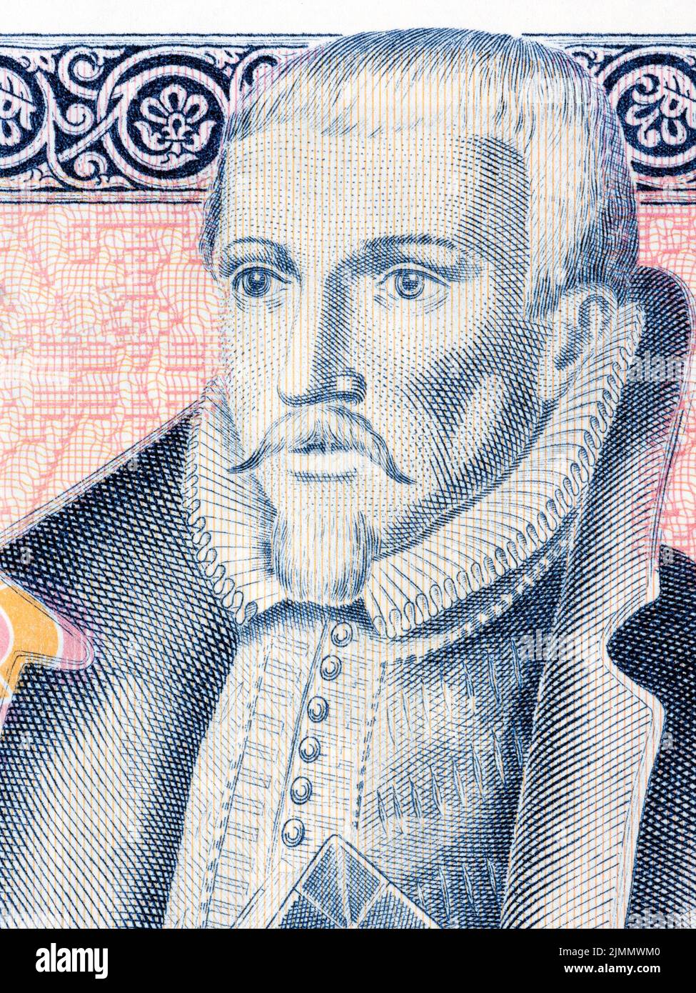 Arngrimur Jonsson portrait d'argent islandais Banque D'Images