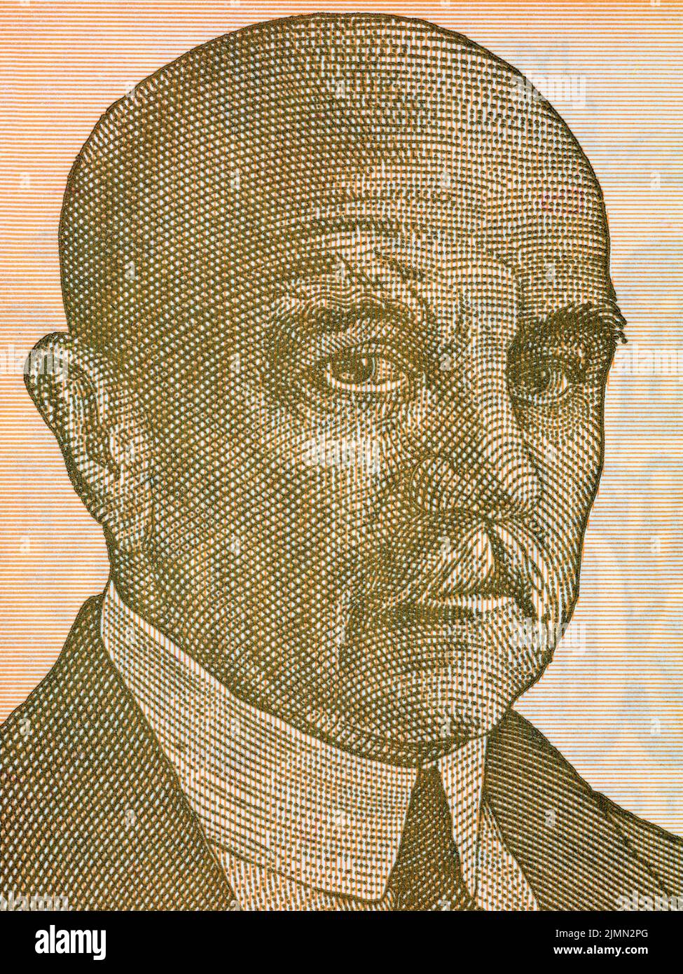 Jovan Cvijic portrait de l'argent yougoslave - Dinar Banque D'Images