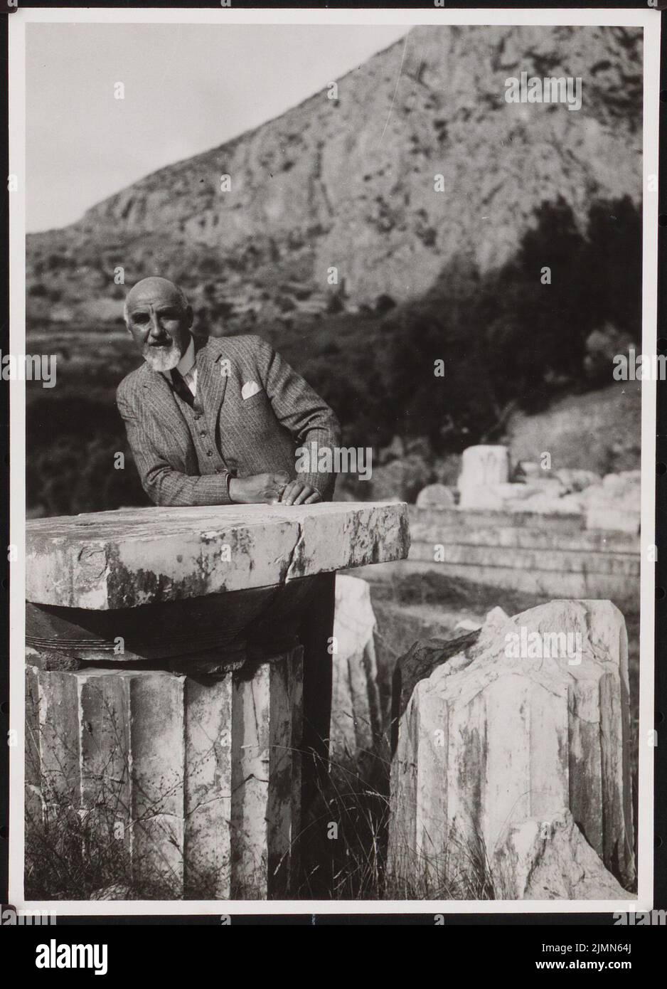 Photographe inconnu, portrait Hermann Jansen (sans année) : portrait d'Hermann Jansen. Photo sur papier, 17,9 x 12,9 cm (bords de numérisation inclus) Banque D'Images