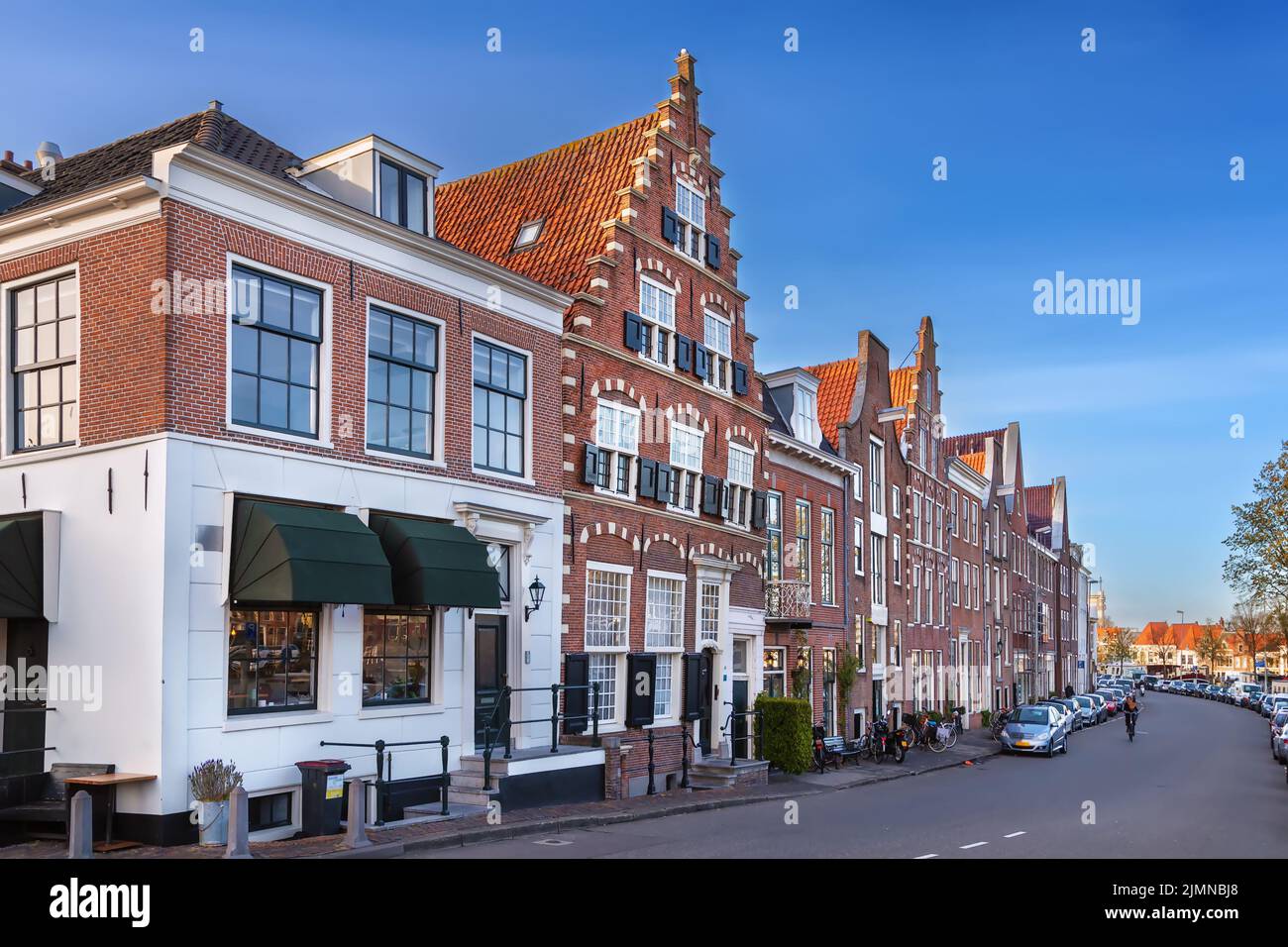 Rue à Haarlem, Pays-Bas Banque D'Images
