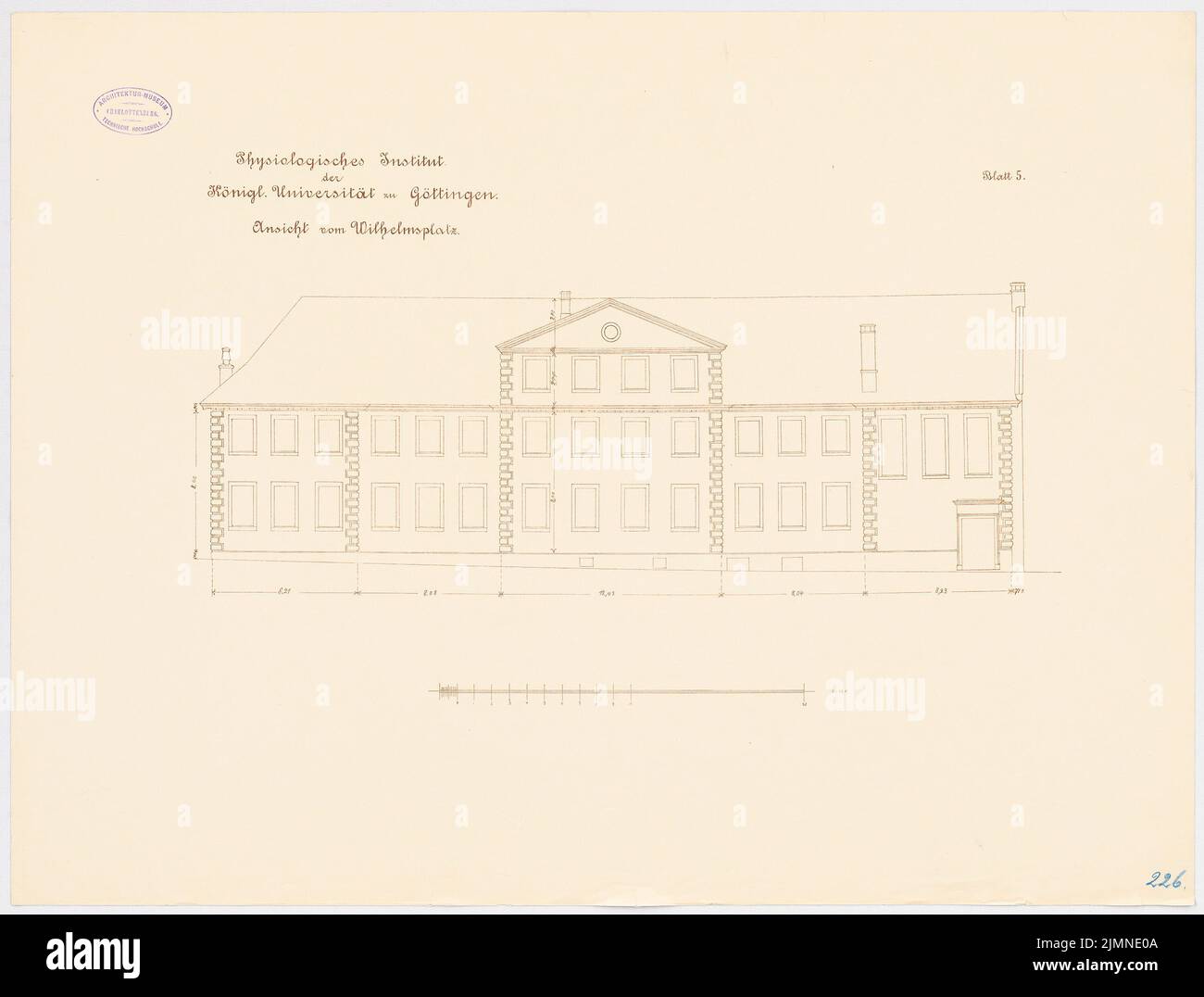 Architecte inconnu, 1st Institut physiologique de l'Université de Göttingen (sans dat.): 1 supérieur: 100. Lithographie, 52,1 x 68,6 cm (y compris les bords de balayage) Banque D'Images