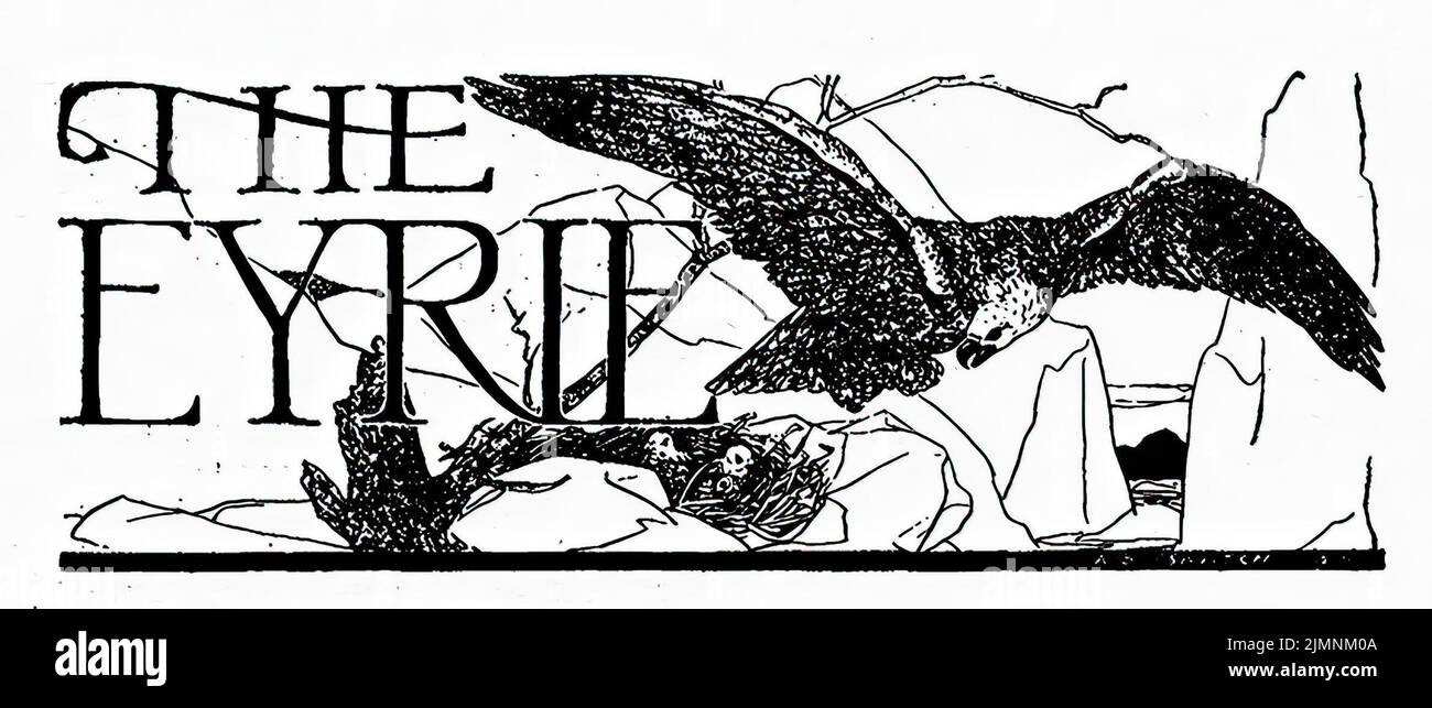 Étrange colonne de Tales, l'Eyrie. Illustration par Andrew Brosnatch de Weird Tales, novembre 1924 Banque D'Images