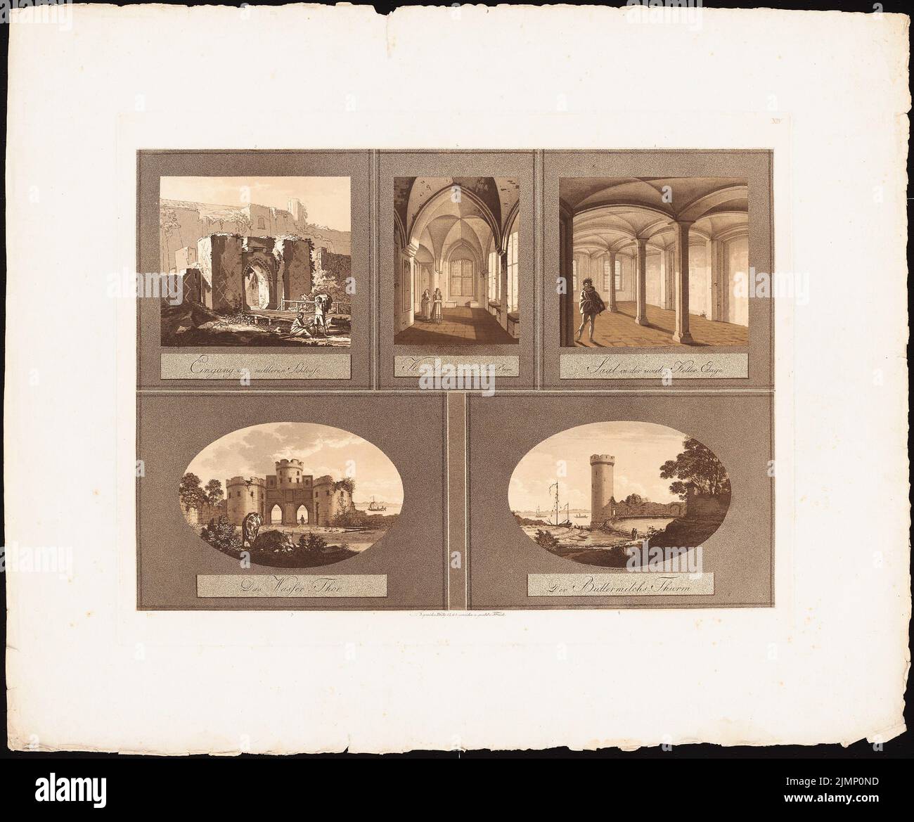 Gilly Friedrich (1772-1800), Château de Marienburg en Prusse. (Planche 14 de : Château de Marienburg en Prusse. Montré selon ses Aeuers les plus excellents et la vue intérieure. HRS (1799): 1st hall dans le deuxième sous-sol: Perspective intérieure, 2nd couloir dans le premier sous-sol: Perspective intérieure, 3. Entrée du sl du milieu. Couture sur papier, 61,4 x 73,9 cm (y compris les bords de balayage) Gilly Friedrich (1772-1800): Schloss Marienburg à Preußen. (AUS: Schloss Marienburg à Preussen. Nach seinen vorzüglichen aeußern und innern Ansichten dargestellt. HRSG. Von F. Frick, Berlin 1799) Banque D'Images Gilly Friedrich (1772-1800), Château de Marienburg en Prusse. (Planche 14 de : Château de Marienburg en Prusse. Montré selon ses Aeuers les plus excellents et la vue intérieure. HRS (1799): 1st hall dans le deuxième sous-sol: Perspective intérieure, 2nd couloir dans le premier sous-sol: Perspective intérieure, 3. Entrée du sl du milieu. Couture sur papier, 61,4 x 73,9 cm (y compris les bords de balayage) Gilly Friedrich (1772-1800): Schloss Marienburg à Preußen. (AUS: Schloss Marienburg à Preussen. Nach seinen vorzüglichen aeußern und innern Ansichten dargestellt. HRSG. Von F. Frick, Berlin 1799) Banque D'Images
