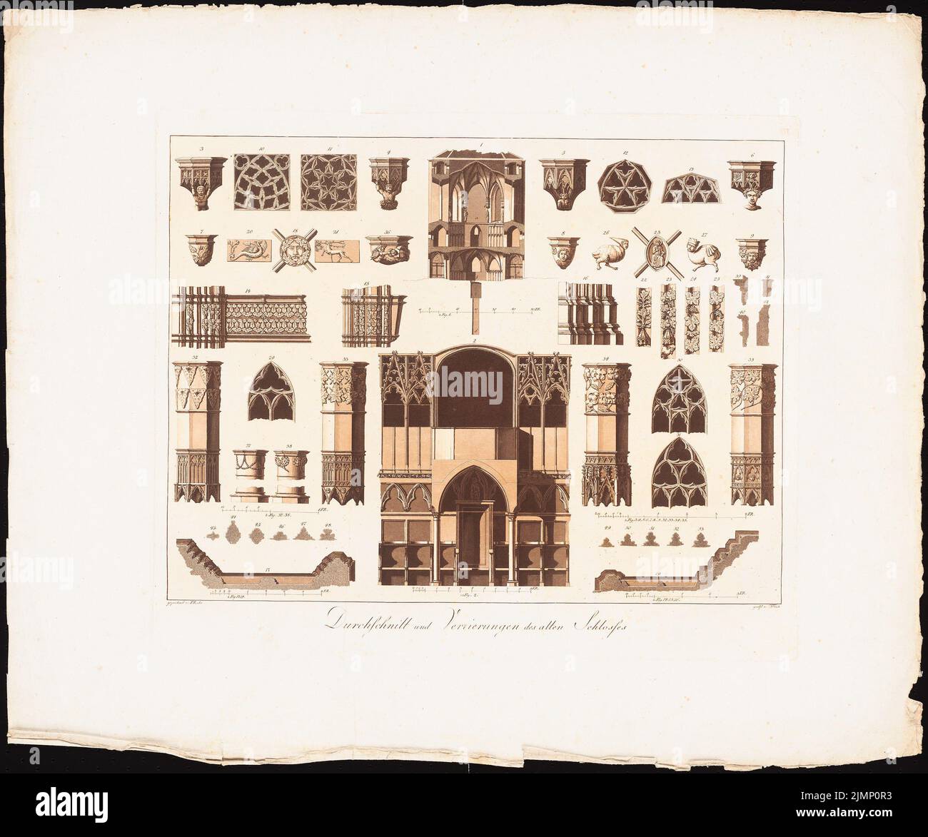 Frick, Friedrich, Château de Marienburg en Prusse. (Planche 15 de : Château de Marienburg en Prusse. Montré selon son Aeuiser le plus excellent et la vue intérieure. HRS (1799) : moyenne et décorations du vieux château. Couture sur papier, 61,7 x 74 cm (y compris les bords de numérisation) Frick, Friedrich : Schloss Marienburg à Preußen. (AUS: Schloss Marienburg à Preussen. Nach seinen vorzüglichen aeußern und innern Ansichten dargestellt. HRSG. Von F. Frick, Berlin 1799) Banque D'Images Frick, Friedrich, Château de Marienburg en Prusse. (Planche 15 de : Château de Marienburg en Prusse. Montré selon son Aeuiser le plus excellent et la vue intérieure. HRS (1799) : moyenne et décorations du vieux château. Couture sur papier, 61,7 x 74 cm (y compris les bords de numérisation) Frick, Friedrich : Schloss Marienburg à Preußen. (AUS: Schloss Marienburg à Preussen. Nach seinen vorzüglichen aeußern und innern Ansichten dargestellt. HRSG. Von F. Frick, Berlin 1799) Banque D'Images