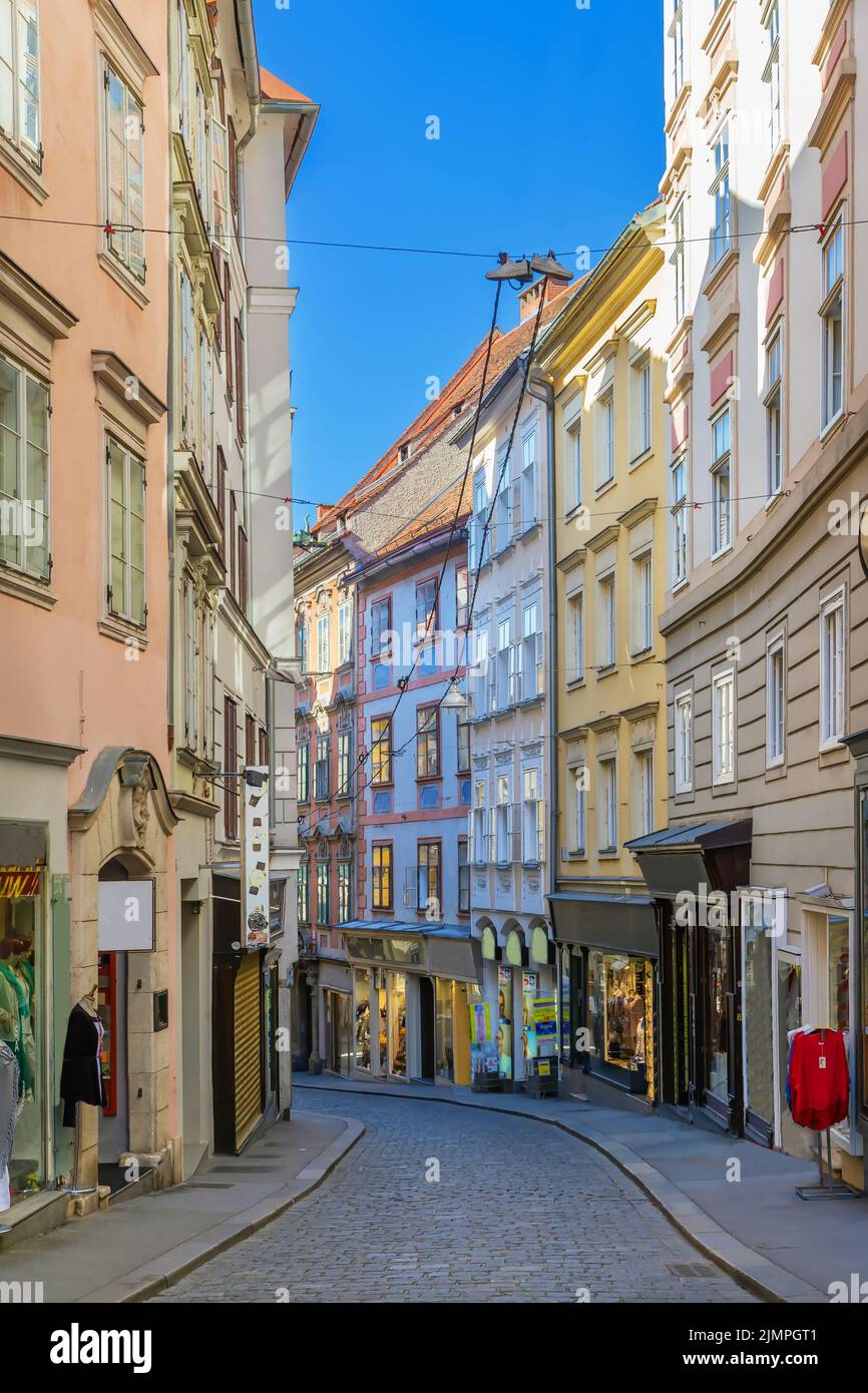 Rue à Graz, Autriche Banque D'Images