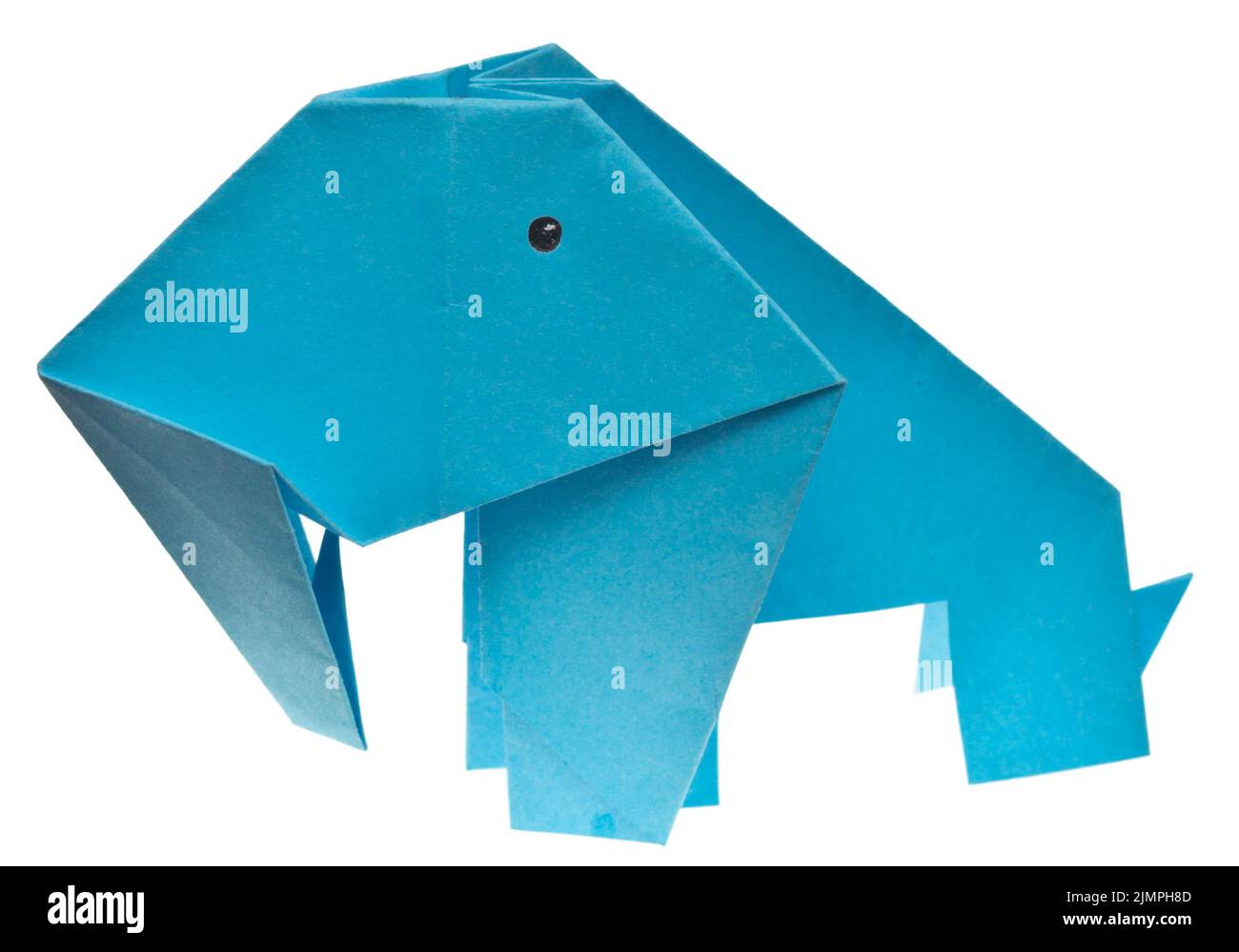 Éléphant d'origami bleu Banque D'Images