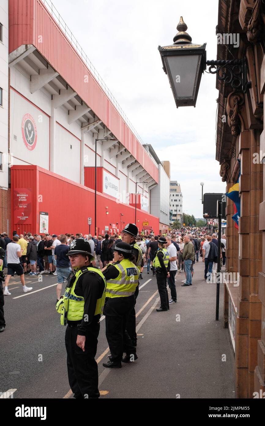 Sheffield United contre Millwall FC au stade Bramall Lane à Sheffield, au championnat EFL, 6 août 2022 Banque D'Images