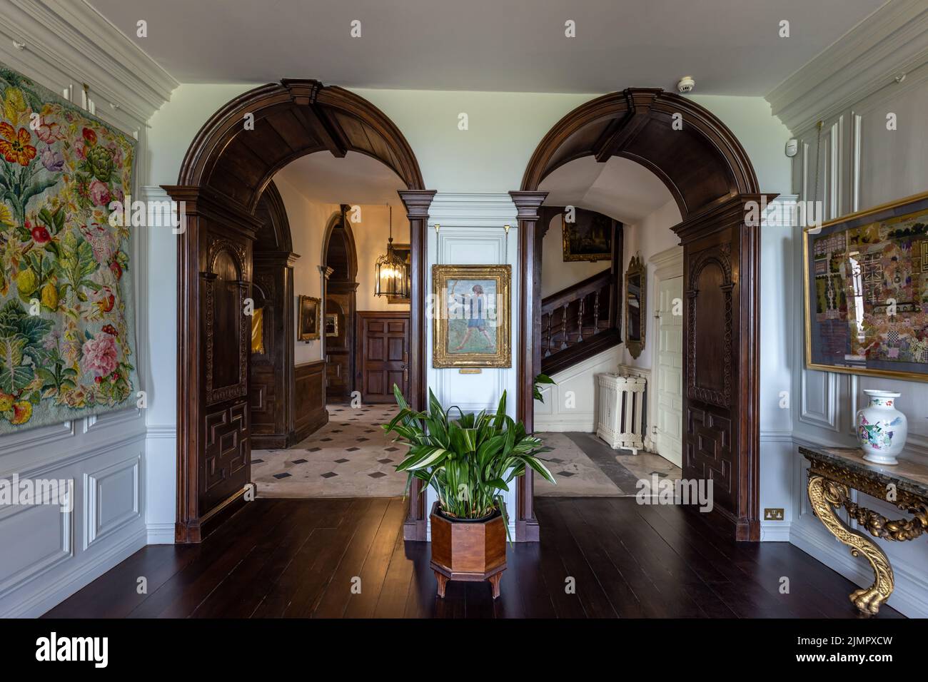 Intérieur de Burton Agnes Hall, superbe manoir élisabéthain du 17th siècle dans l'East Riding du Yorkshire, Angleterre, Royaume-Uni Banque D'Images