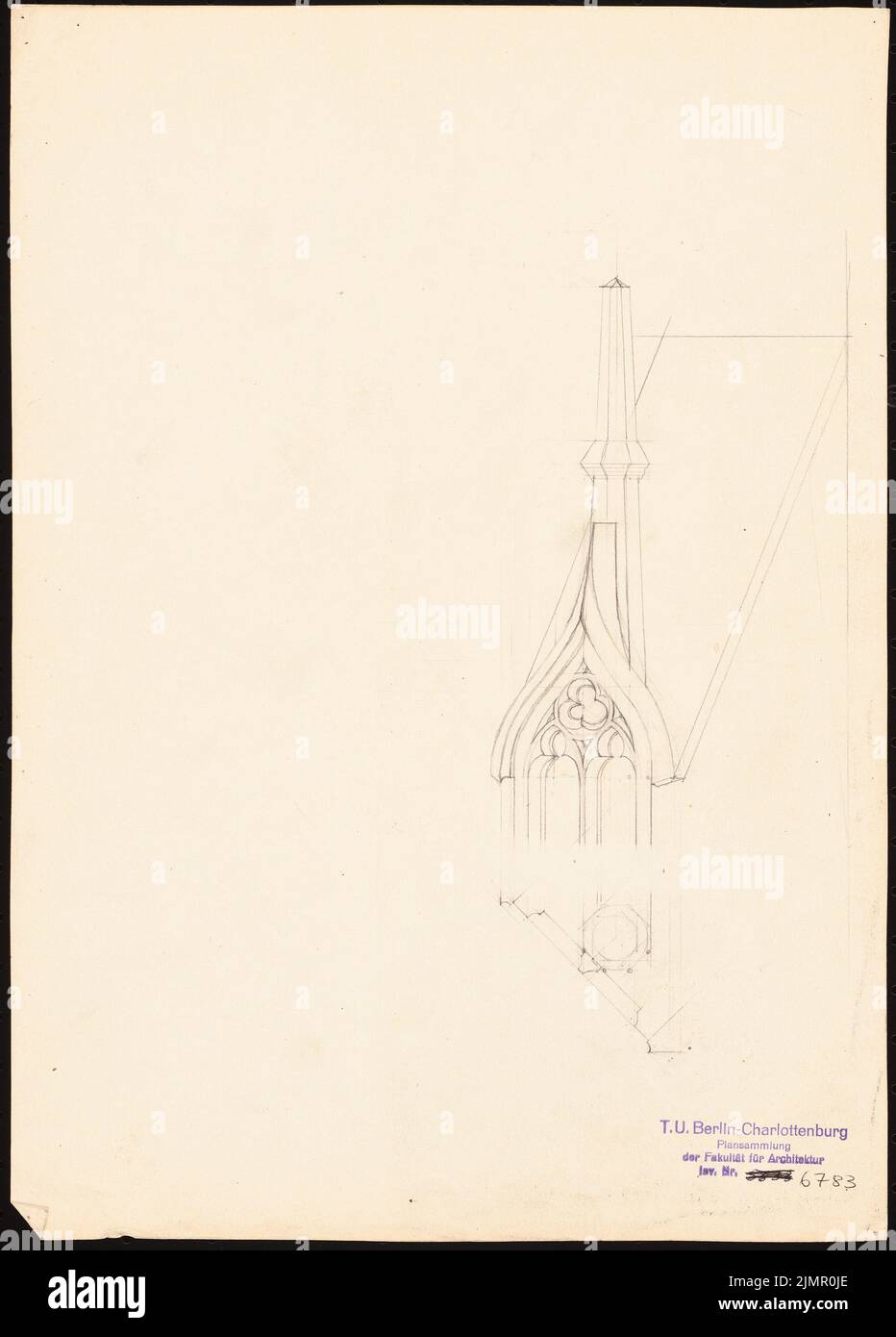 Lehmmübner Paul (1855-1916), hôtel de ville de Göttingen (1898): Détails divers. Crayon sur la boîte, 35,3 x 25,3 cm (y compris les bords de balayage) Lehmgrübner Paul (1855-1916): Rathaus, Göttingen Banque D'Images