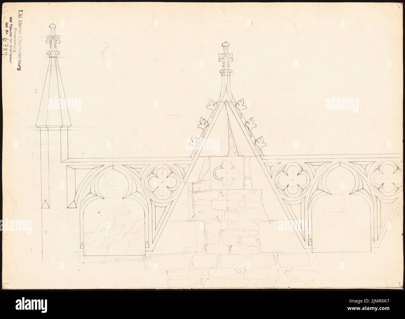 Lehmmübner Paul (1855-1916), hôtel de ville de Goslar (1903): Vue du système FIAL. Crayon sur carton, 25,1 x 34,9 cm (y compris les bords de balayage) Lehmgrübner Paul (1855-1916): Rathaus, Goslar Banque D'Images