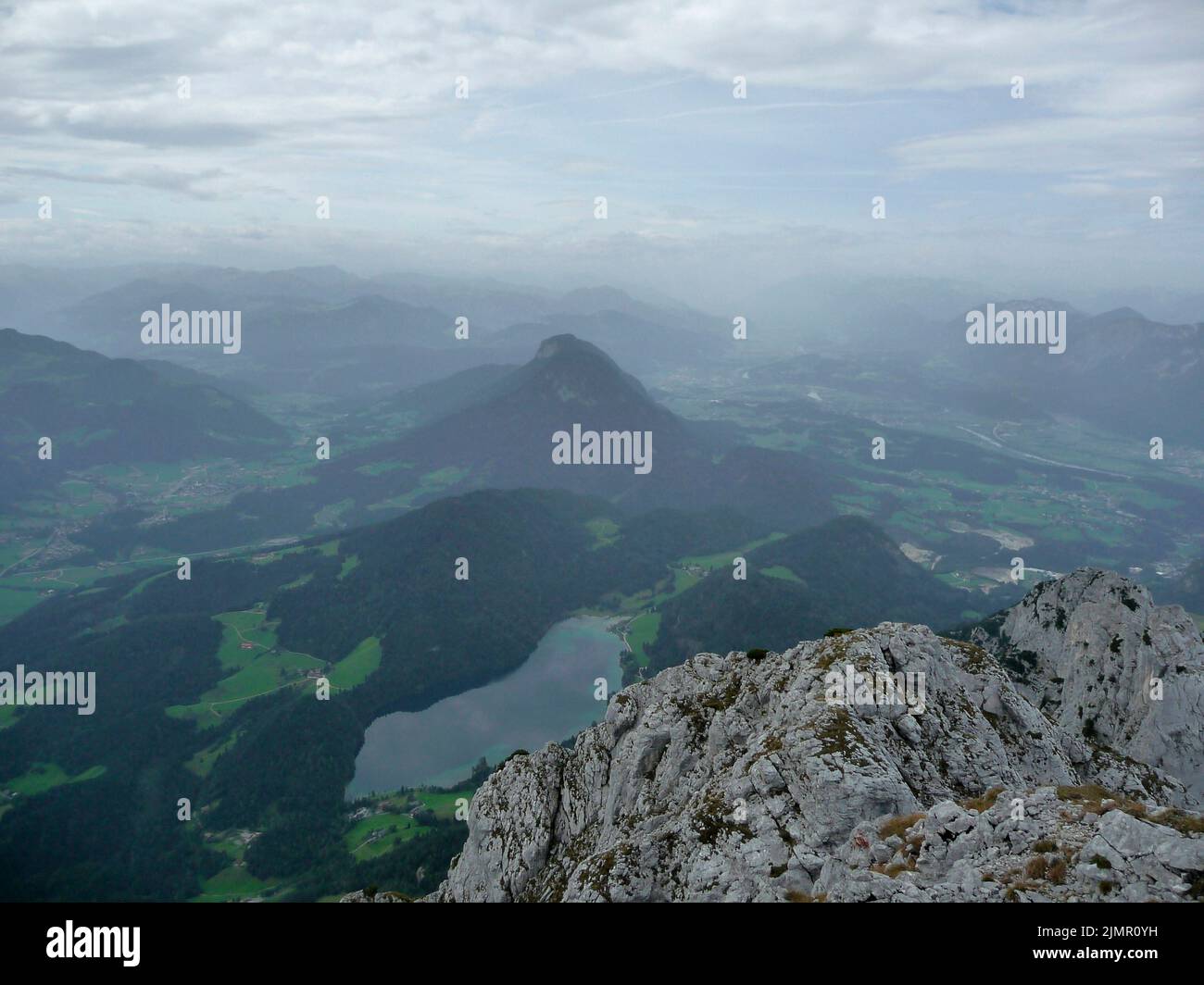 Wilauersteig via ferrata, montagne Scheffauer, Tyrol, Autriche Banque D'Images