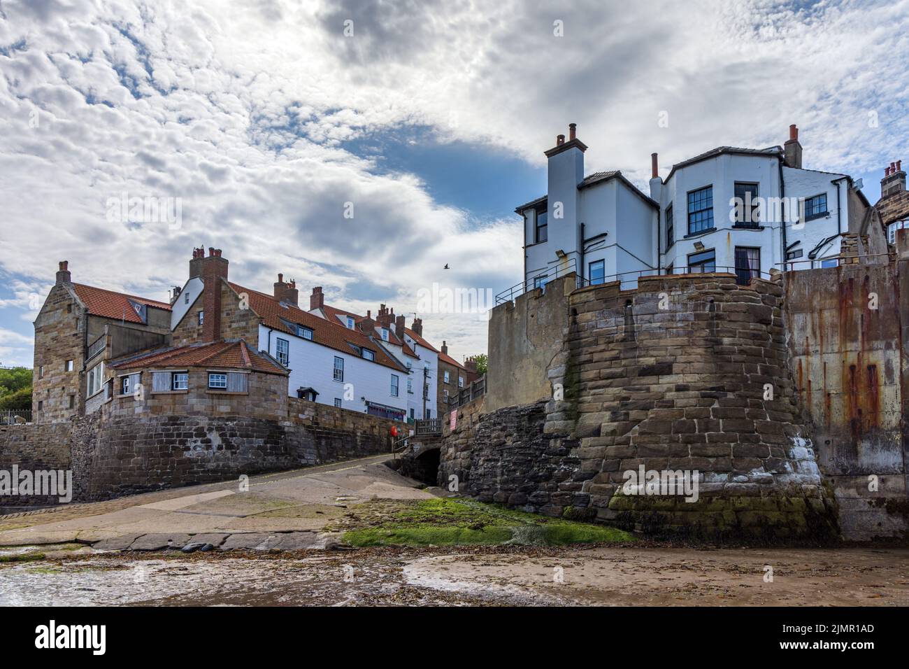 Robin Hood's Bay, sur la côte du Yorkshire du Nord, en Angleterre. Banque D'Images